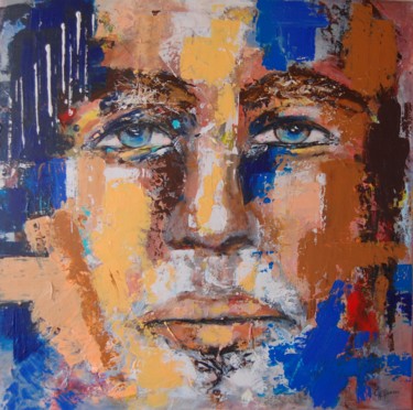 Peinture intitulée "Portrait " Kelyo"" par Chantal Gm, Œuvre d'art originale, Acrylique