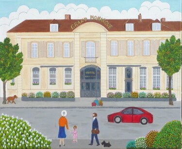 Peinture intitulée "HOTEL "GRAND MONARQ…" par Chantal Le Pape, Œuvre d'art originale, Acrylique Monté sur Châssis en bois