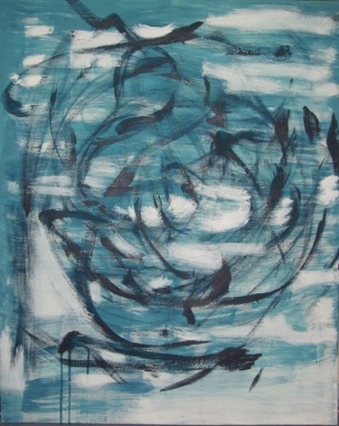 Peinture intitulée "eau-bleue.jpg" par Chantal Listoir, Œuvre d'art originale
