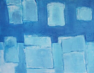 Peinture intitulée "Série Bleu" par Chantal Malet, Œuvre d'art originale, Acrylique