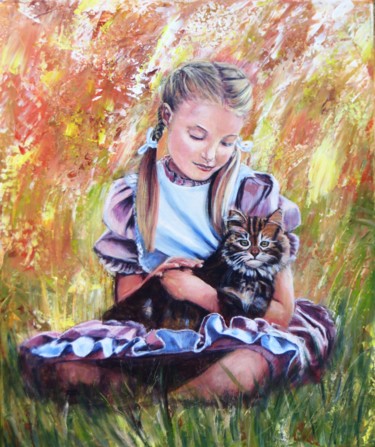 TENDRESSE Peinture intitulée "TENDRESSE" par Chantal Martin (chm), Œuvre d'art originale, Acrylique