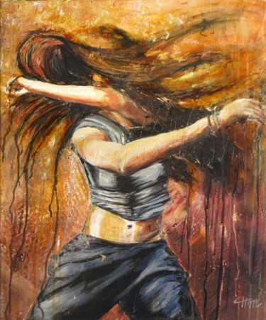 Painting titled "MOVE" by Chantal Martin (chm), Original Artwork, Acrylic