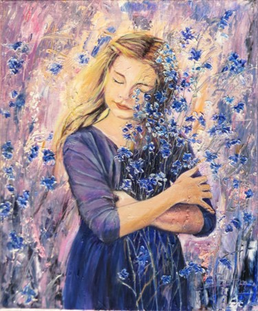 Painting titled "DOUCEUR SEREINE" by Chantal Martin (chm), Original Artwork, Acrylic