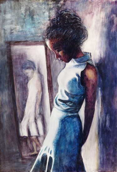 Peinture intitulée "REFLEXIONS" par Chantal Martin (chm), Œuvre d'art originale, Encre