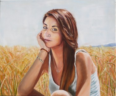 Peinture intitulée "JOANNA" par Chantal Martin (chm), Œuvre d'art originale, Huile