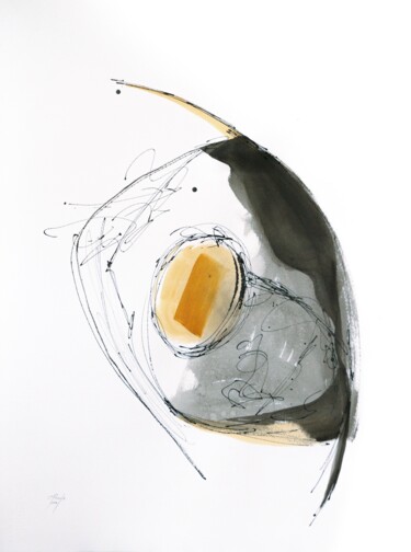 Ζωγραφική με τίτλο "Noyau" από Chantal Proulx, Αυθεντικά έργα τέχνης, Ακρυλικό