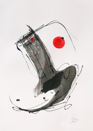 Картина под названием "Pôle d’attraction" - Chantal Proulx, Подлинное произведение искусства, Акрил