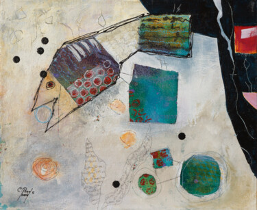 Peinture intitulée "Voleur de perle" par Chantal Proulx, Œuvre d'art originale, Acrylique