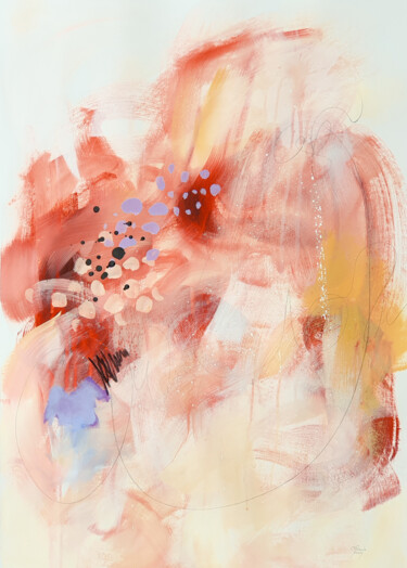 Malerei mit dem Titel "L'odeur de ta peau" von Chantal Proulx, Original-Kunstwerk, Acryl