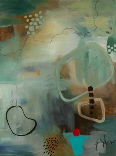 Картина под названием "Garder le silence" - Chantal Proulx, Подлинное произведение искусства, Акрил Установлен на Деревянная…