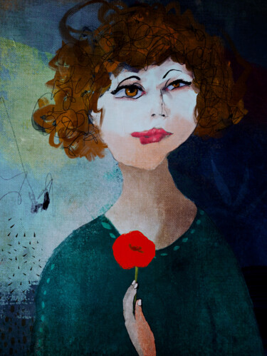Digital Arts titled "Merci - Édition lim…" by Chantal Proulx, Original Artwork, Digital Painting