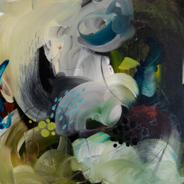 제목이 "Deux temps trois mo…"인 미술작품 Chantal Proulx로, 원작, 아크릴 나무 들것 프레임에 장착됨