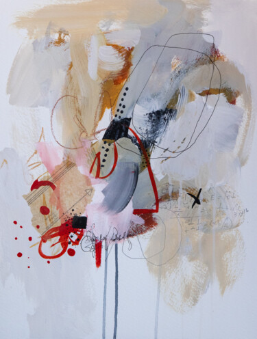Painting titled "Cupidon est passé p…" by Chantal Proulx, Original Artwork, Acrylic