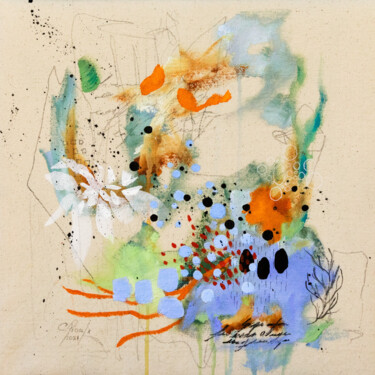 Картина под названием "Épiphyte" - Chantal Proulx, Подлинное произведение искусства, Акрил Установлен на Деревянная рама для…