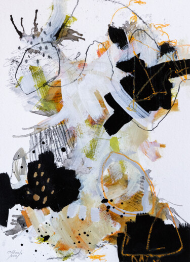 Malerei mit dem Titel "Le temps féminin" von Chantal Proulx, Original-Kunstwerk, Acryl