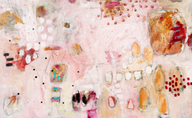 Pintura titulada "La fête d'anniversa…" por Chantal Proulx, Obra de arte original, Acrílico Montado en Bastidor de camilla d…