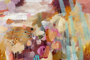 Картина под названием "Tu chavires mon coe…" - Chantal Proulx, Подлинное произведение искусства, Акрил Установлен на Деревян…