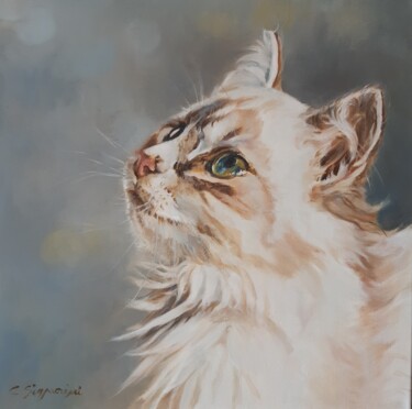 Painting titled "portrait" by Chantal Signorini (C.Signorini), Original Artwork, Oil Mounted on artwork_cat.