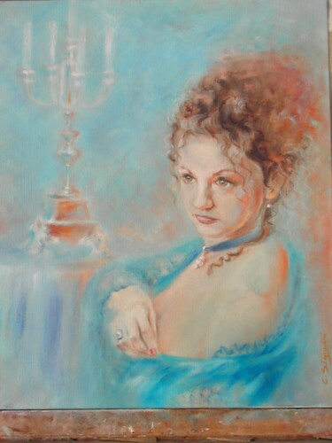 Картина под названием "Joséphine baronne d…" - Chantal Signorini (C.Signorini), Подлинное произведение искусства