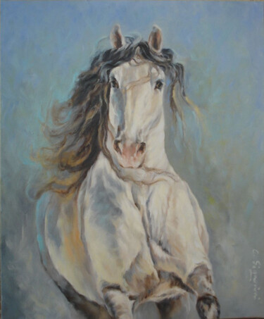 Painting titled "Camarguais n°5" by Chantal Signorini (C.Signorini), Original Artwork