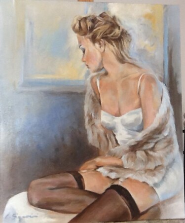 Painting titled "courtisane n°2" by Chantal Signorini (C.Signorini), Original Artwork, Acrylic