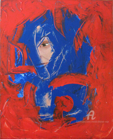 Peinture intitulée "Patou" par Chantal Thomas Rogé, Œuvre d'art originale, Huile