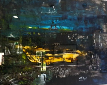 Peinture intitulée "Lumières de la ville" par Chantal Walter, Œuvre d'art originale, Acrylique