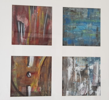 Peinture intitulée "Les quatre éléments" par Chantal Walter, Œuvre d'art originale, Acrylique
