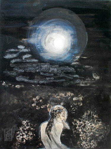 Картина под названием "Akari III" - Chantal Westby, Подлинное произведение искусства, Акрил Установлен на Деревянная рама дл…