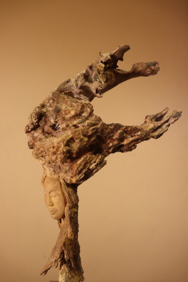 Sculpture titled "Wisdom of Nature" by Chantalle Smeets, Original Artwork, Wood