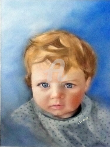 Peinture intitulée "L'enfant" par Chantal Le Mesle, Œuvre d'art originale, Pastel