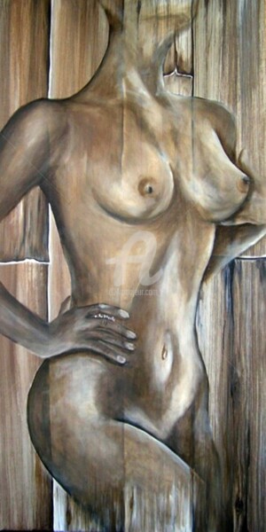 Painting titled "Sensualite/1" by Chantal Le Mesle, Original Artwork, Acrylic