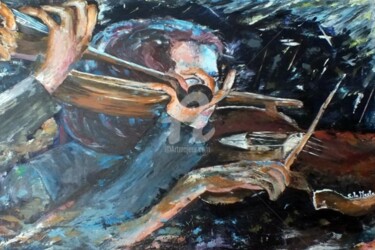 Картина под названием "L'harmonie" - Chantal Le Mesle, Подлинное произведение искусства, Акрил