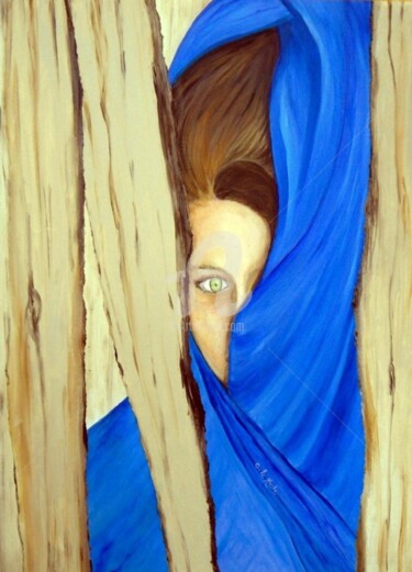 Peinture intitulée "Autre Regard" par Chantal Le Mesle, Œuvre d'art originale, Huile