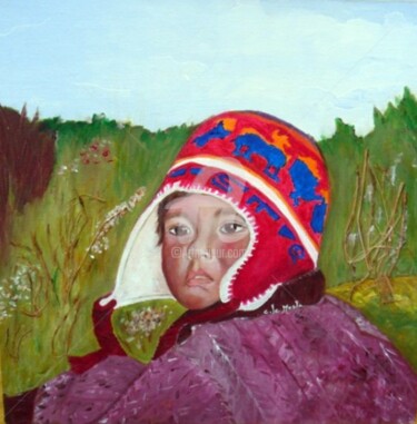 Peinture intitulée "Tomas Le Péruvien" par Chantal Le Mesle, Œuvre d'art originale, Acrylique