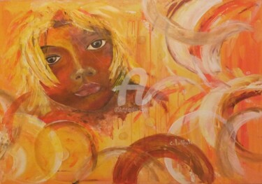 Painting titled "Dans ma Bulle" by Chantal Le Mesle, Original Artwork, Acrylic