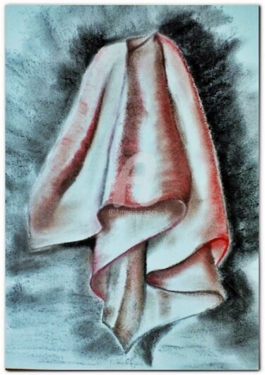 Peinture intitulée "Le Drapé" par Chantal Le Mesle, Œuvre d'art originale, Pastel