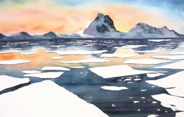 Painting titled "Printemps austral -…" by Chantal Proulx, Original Artwork, Watercolor