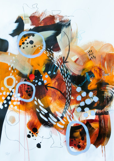 Dialogues Peinture intitulée "Dialogues" par Chantal Proulx, Œuvre d'art originale, Acrylique