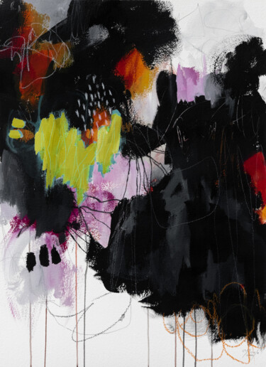 Peinture intitulée "Série noire 3" par Chantal Proulx, Œuvre d'art originale, Acrylique