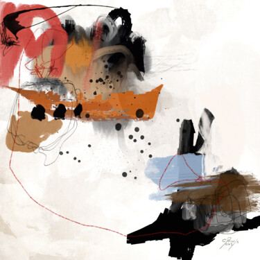 Arts numériques intitulée "Singulier vertige" par Chantal Proulx, Œuvre d'art originale, Peinture numérique