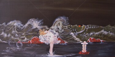 Pittura intitolato "Manteau ruisselant…" da Chantal Roussel Roggia, Opera d'arte originale, Altro