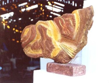 Escultura intitulada "Equilibre" por Chantal Zougui, Obras de arte originais, Pedra