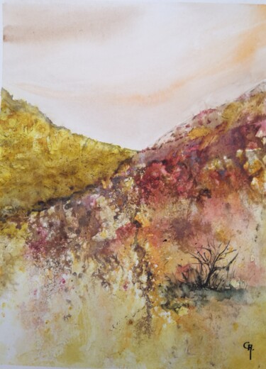 Painting titled "ALGERIE" by Chantal Aviles, Original Artwork, Watercolor Mounted on artwork_cat.