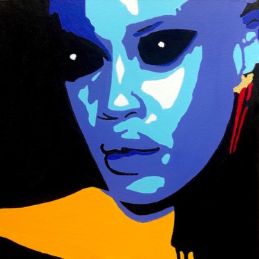 Painting titled "Hawa" by Chanterax, Original Artwork, Acrylic Mounted on Wood Stretcher frame