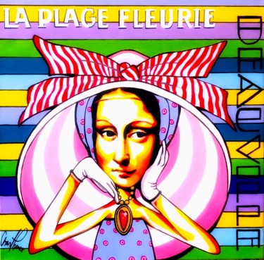 Peinture intitulée "Lisa in Deauville" par Chanterax, Œuvre d'art originale, Acrylique Monté sur Châssis en bois