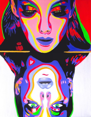 Magic Mirror Peinture intitulée "Magic Mirror" par Chanterax, Œuvre d'art originale, Acrylique Monté sur Châssis