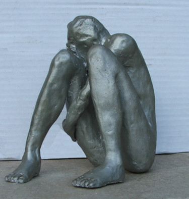 Escultura intitulada "Medo" por Roberto Barata, Obras de arte originais, Argila