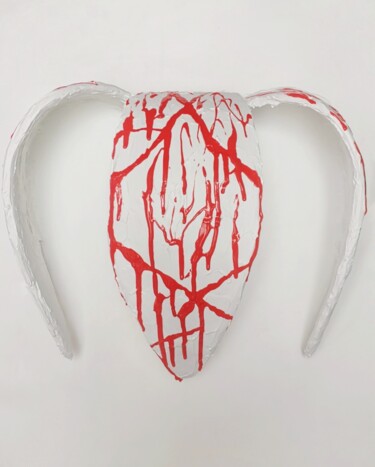 Escultura titulada "Red on white Zen" por Chaos Of Purple Experience, Obra de arte original, Arcilla