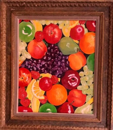 Malerei mit dem Titel "Fruits d'été" von Chap, Original-Kunstwerk, Acryl